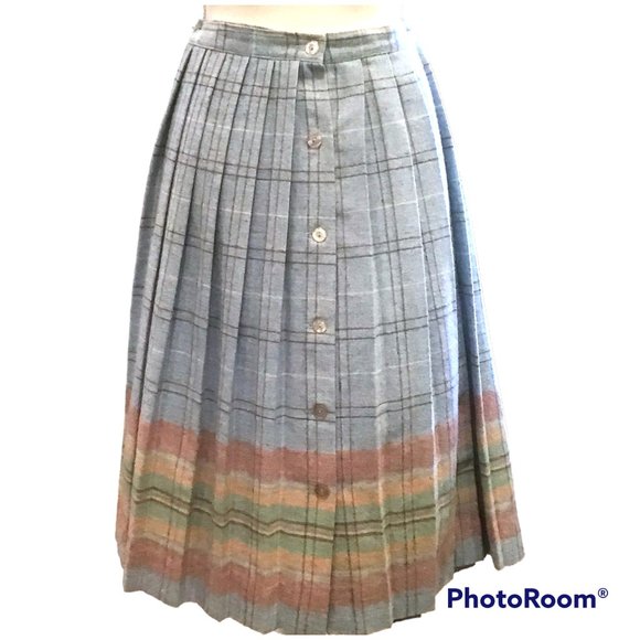 Vintage Women's Wool Blend Skirt - Picture 3 of 5
